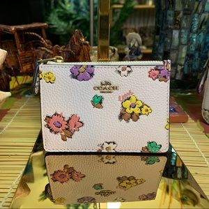 COACH Mini Skinny Id Case With Floral Print